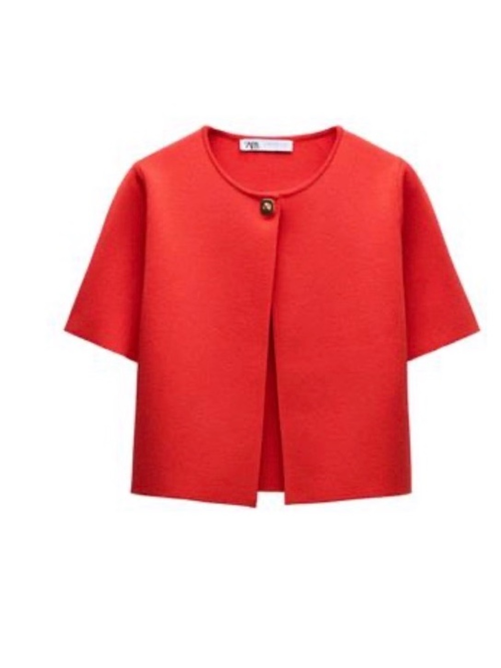 zara smooth knit cardigan and crop top